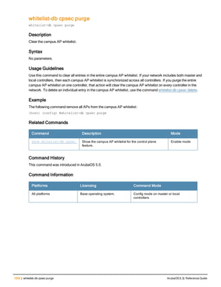 Aruba OS 6.3 Command Line Interface Reference Guide