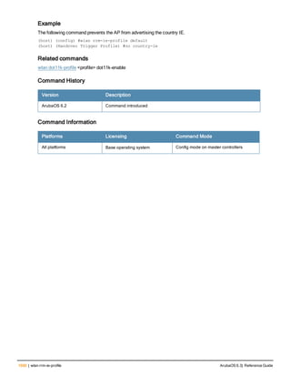 Aruba OS 6.3 Command Line Interface Reference Guide
