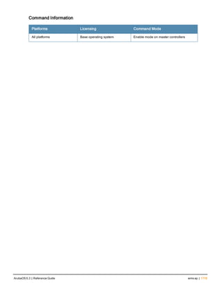 Aruba OS 6.3 Command Line Interface Reference Guide