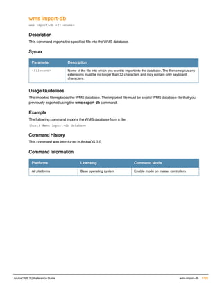 Aruba OS 6.3 Command Line Interface Reference Guide