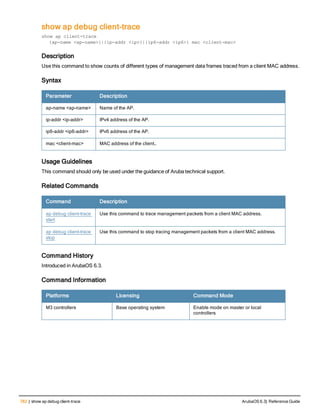 Aruba OS 6.3 Command Line Interface Reference Guide