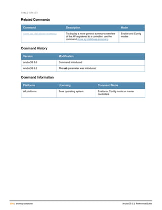 Aruba OS 6.3 Command Line Interface Reference Guide