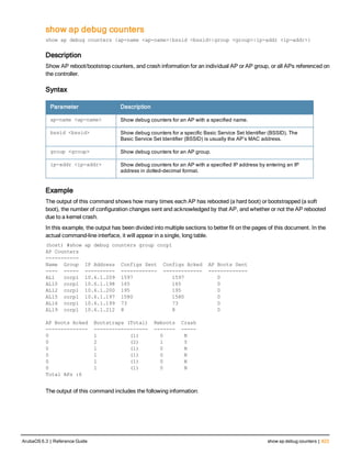 Aruba OS 6.3 Command Line Interface Reference Guide