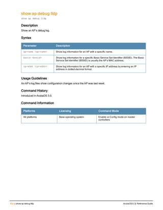 Aruba OS 6.3 Command Line Interface Reference Guide