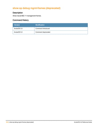 Aruba OS 6.3 Command Line Interface Reference Guide