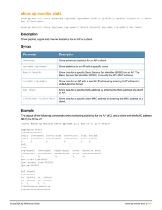 Aruba OS 6.4 Command Line Interface Reference Guide