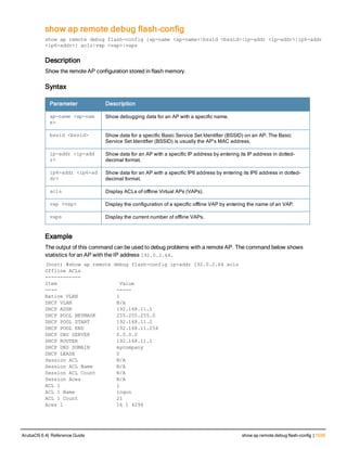 Aruba OS 6.4 Command Line Interface Reference Guide