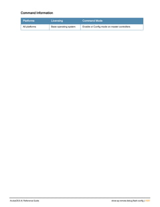 Aruba OS 6.4 Command Line Interface Reference Guide