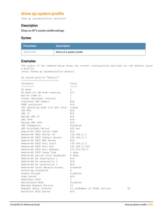 Aruba OS 6.4 Command Line Interface Reference Guide