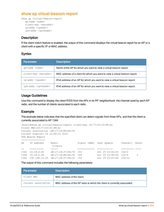 Aruba OS 6.4 Command Line Interface Reference Guide