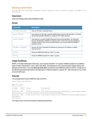 Aruba OS 6.4 Command Line Interface Reference Guide