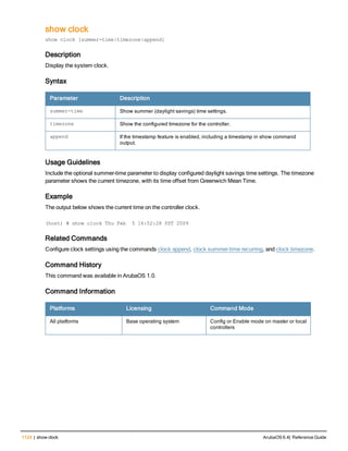 Aruba OS 6.4 Command Line Interface Reference Guide