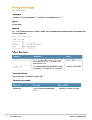 Aruba OS 6.4 Command Line Interface Reference Guide