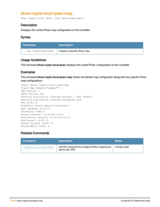 Aruba OS 6.4 Command Line Interface Reference Guide
