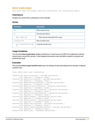 Aruba OS 6.4 Command Line Interface Reference Guide