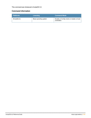 Aruba OS 6.4 Command Line Interface Reference Guide