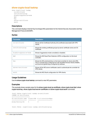 Aruba OS 6.4 Command Line Interface Reference Guide