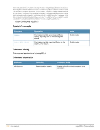 Aruba OS 6.4 Command Line Interface Reference Guide