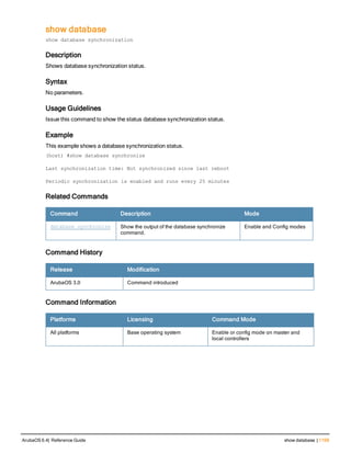 Aruba OS 6.4 Command Line Interface Reference Guide