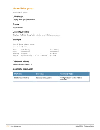 Aruba OS 6.4 Command Line Interface Reference Guide