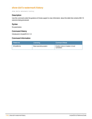 Aruba OS 6.4 Command Line Interface Reference Guide
