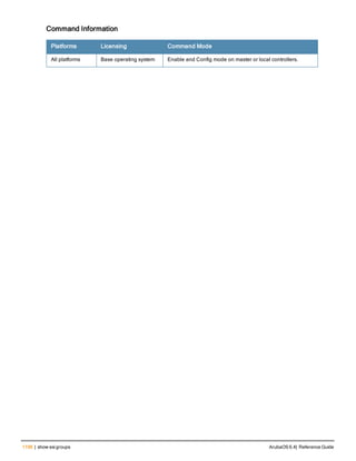 Aruba OS 6.4 Command Line Interface Reference Guide