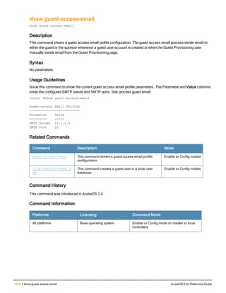 Aruba OS 6.4 Command Line Interface Reference Guide