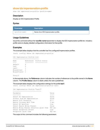 Aruba OS 6.4 Command Line Interface Reference Guide