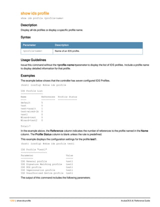 Aruba OS 6.4 Command Line Interface Reference Guide