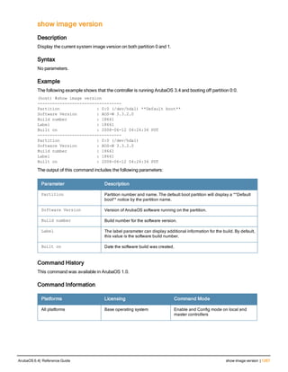 Aruba OS 6.4 Command Line Interface Reference Guide