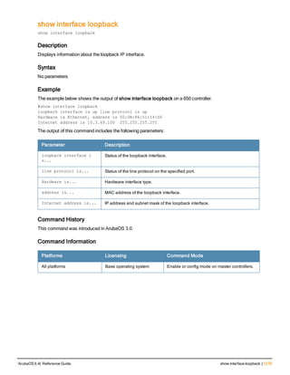 Aruba OS 6.4 Command Line Interface Reference Guide