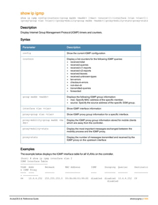 Aruba OS 6.4 Command Line Interface Reference Guide
