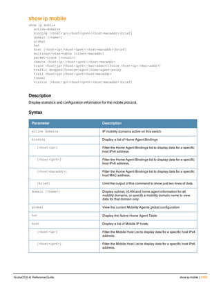 Aruba OS 6.4 Command Line Interface Reference Guide