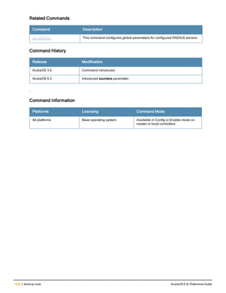 Aruba OS 6.4 Command Line Interface Reference Guide