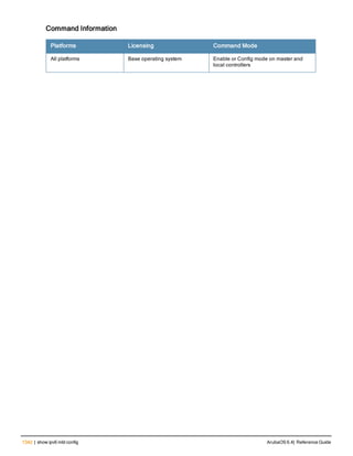 Aruba OS 6.4 Command Line Interface Reference Guide