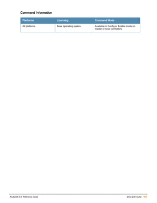 Aruba OS 6.4 Command Line Interface Reference Guide