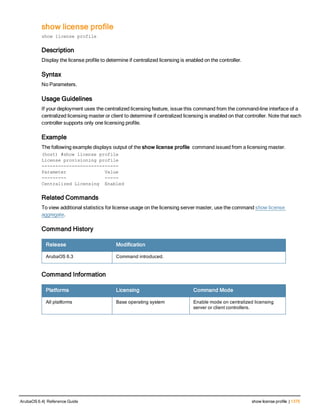 Aruba OS 6.4 Command Line Interface Reference Guide