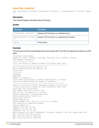 Aruba OS 6.4 Command Line Interface Reference Guide