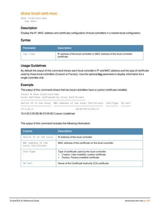 Aruba OS 6.4 Command Line Interface Reference Guide