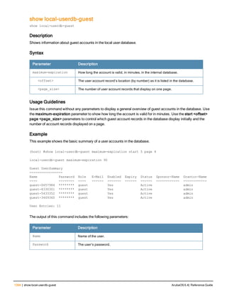 Aruba OS 6.4 Command Line Interface Reference Guide