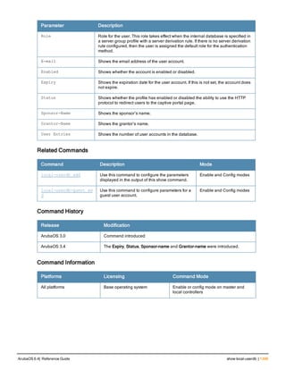 Aruba OS 6.4 Command Line Interface Reference Guide