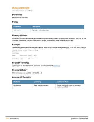 Aruba OS 6.4 Command Line Interface Reference Guide