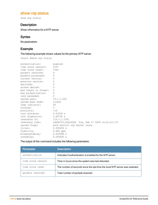 Aruba OS 6.4 Command Line Interface Reference Guide