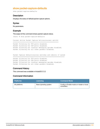 Aruba OS 6.4 Command Line Interface Reference Guide