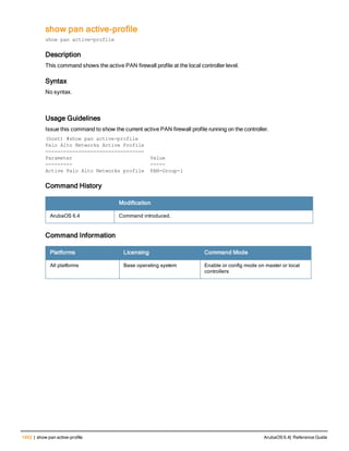 Aruba OS 6.4 Command Line Interface Reference Guide