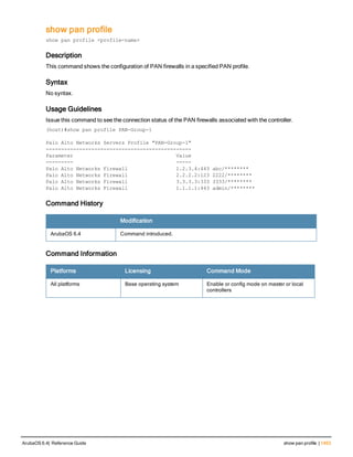 Aruba OS 6.4 Command Line Interface Reference Guide