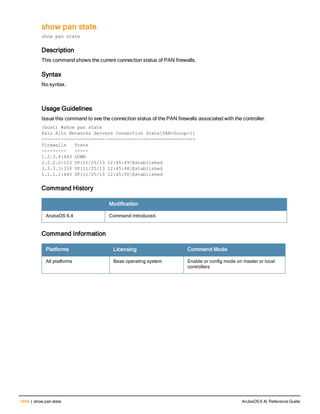 Aruba OS 6.4 Command Line Interface Reference Guide