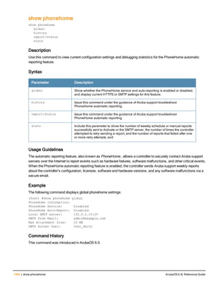 Aruba OS 6.4 Command Line Interface Reference Guide