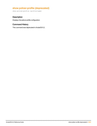 Aruba OS 6.4 Command Line Interface Reference Guide