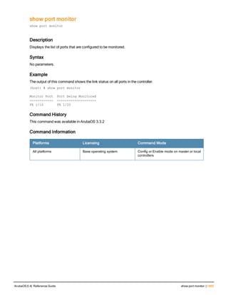 Aruba OS 6.4 Command Line Interface Reference Guide